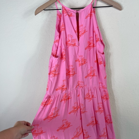 Never Fully Dressed Limoncello Halter Maxi Dress Pink Size 8 - Picture 6 of 10